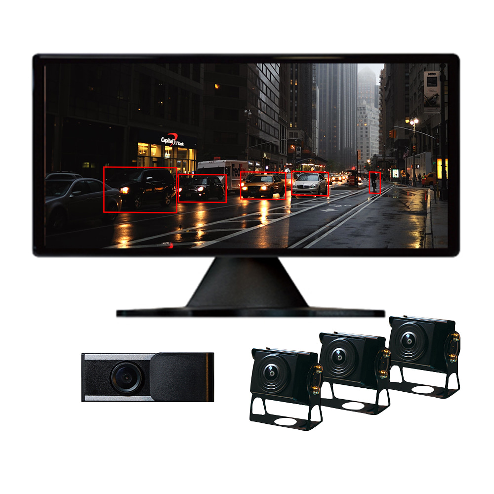 드림뷰 SDW-4500 사람 및 차량 인식 가능 4채널 블랙박스  트리거기능 10가지 화면분할모드 주차라인설정 256GB